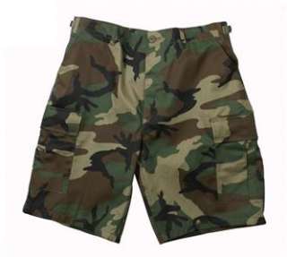 NEW WOODLAND CAMO MILITARY BDU SHORTS BUTTON FLY XS 2XL COOL 