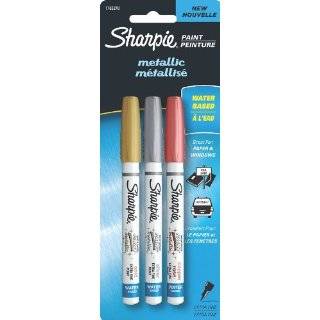 Sanford Sharpie Extra Fine Metallic Paint Pen, Gold/Silver/Copper Rose 