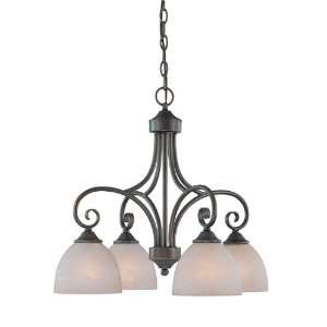  Raleigh Collection 4 Light 22 Old Bronze Down Chandelier 
