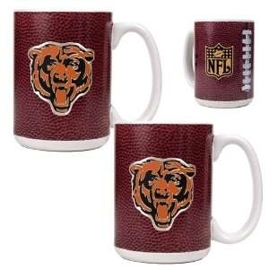 Sports NFL BEARS 2pc Gameball Coffee Mug Set   Primary Logo & Helmet 
