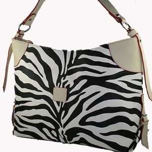    Designer Inspired ZEBRA Toupe TOTE Handbag 