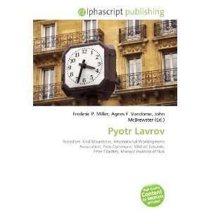  Pyotr Lavrov (9786132828736) Books