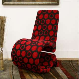 Wholesale Interiors Baxton Studio Forte Red & Black Patterned Accent 