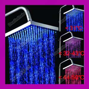   Overhead Bathroom Bath LED Light Square Rain Glow Three Colors B1