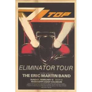  ZZ Top   The Eric Martin Band Concert Poster (1984 