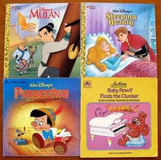   CHILDREN GOLDEN BOOKS SoftcoverTizzy, Mickey Mouse, Baby Rowlf, Mulan