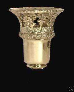 HT CAST METAL FLOOR LAMP TORCHIERE GLASS HOLDER  