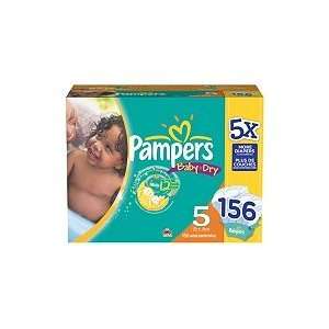 Pampers Baby Dry Diapers XL Case Size 5 156ct.