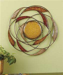 SLEEK AND SOPHISTICATED EYE CATCHING 17 X 17 1/4 CIRCLES METAL WALL 