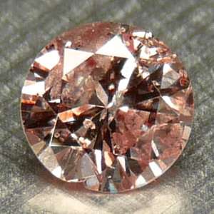 22Ct Rare Sparkling Light Brown Pink Round Natural Diamond  