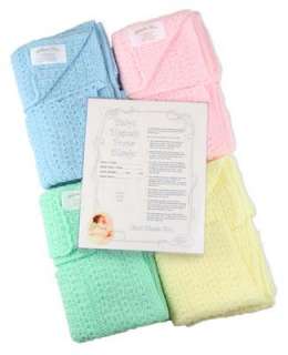   Handmade Knit/Crochet Acrylic Keepsake Baby Prayer Blanket Gift Set