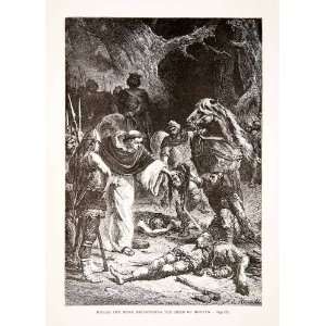 1875 Woodcut Alphonse Neuville Ditcar Morvan Monk Behead Brittany 