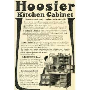  1905 Ad Hoosier Kitchen Cabinets Cupboards Wife Flour 