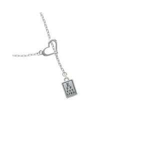 Silver Eye Chart   Silver Plated Heart Lariat Charm Necklace [Jewelry]