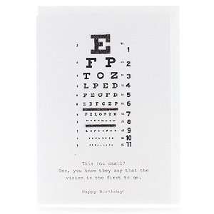 This Too Small Vision Chart Greeting Card 1 ea by 