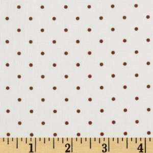  44 Wide Sophie And Friends Dots Natural/Cocoa Fabric By 