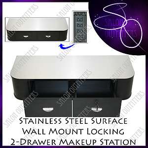   STATION STAINLESS STEEL WALL MOUNT BARBER BEAUTY SALON EQUIPMENT