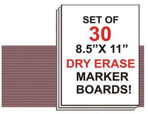 Dry Erase Student Marker Board SET 30 School Supplies  