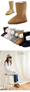 Womens Shoes Mid Calf Boots Faux Sheepskin Boots Fashion Star Favorite 