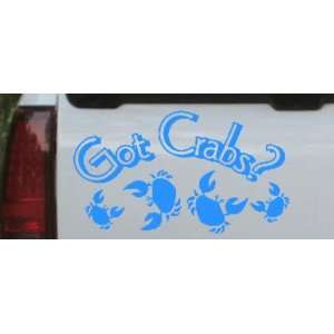 Got Crabs Funny Car Window Wall Laptop Decal Sticker    Blue 20in X 11 