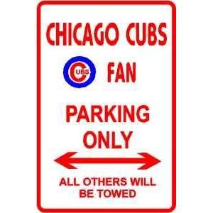  CUBS PARKING chicago baseball street sign