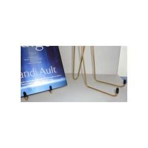  Book Stand, Bent Back, Brass, with Black Tips Office 