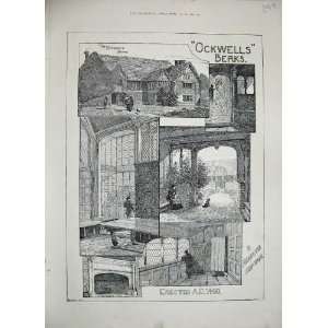  1888 Ockwells Berks Mediaeval Mansion House Porch Print 