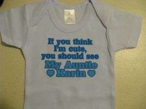 Aunt funny baby shirt newborn infant bodysuit one piece  