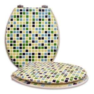  Mosaic Design Resin Toilet Seat