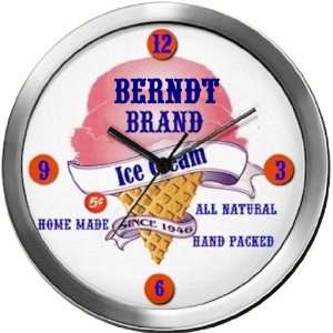 BERNDT 14 Inch Ice Cream Metal Clock Quartz Movement 