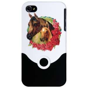  iPhone 4 or 4S Slider Case White Horse And Roses 