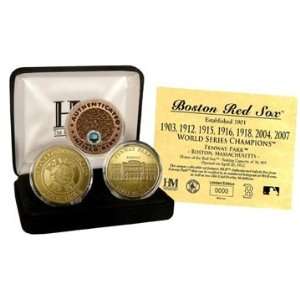 Boston Red Sox 24Kt Gold And Infield Dirt 3 Coin Set 