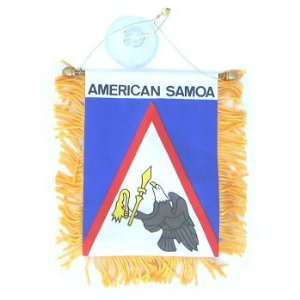    American Samoa Flag Mini Car Banner for Auto Mirror Automotive