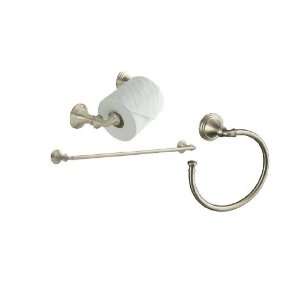   Nickel Devonshire 24 Towel Bar, Towel Ring and Tiss