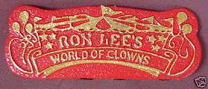 Ron Lees World of Clowns Title Card Name Plate Promo  