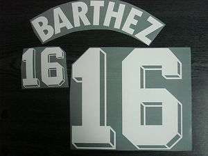 NEW BARTHEZ #16 France Home WC 1998 Name and Numbering  