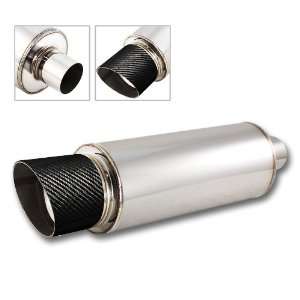Universal Carbon Fiber Slat 4 Tip and Stainless Steel Muffler with 2 