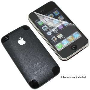  Clear Front & Back Screen Protector for iPhone 3GS Cell 
