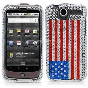   USA AMERICAN FLAG CRYSTAL BLING CASE FOR HTC NEXUS ONE Electronics