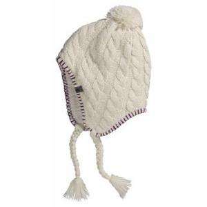 The North Face Fuzzy Earflap Beanie Youth sz M Ivory&Purple REDUCED 