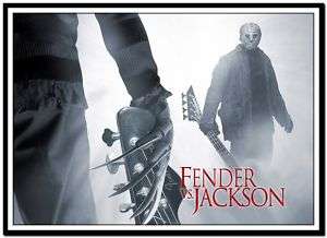 FENDER vs JACKSON █ XL ltd edition signed print  