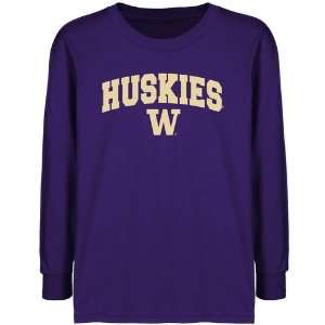  NCAA Washington Huskies Youth Purple Logo Arch T shirt 