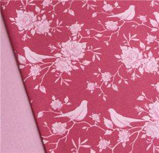 Tilda red pink bird and rose fabric 50x70cm FQ quilting  