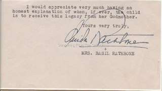 Basil Rathbone Hand signed check,dated 1964. Endorsed on back. Also 