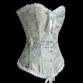 Sexy Vintage Lace Up Boned Corset Basque Bustier+G String 2008  