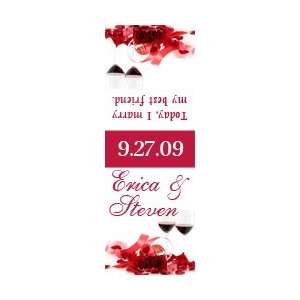  Style 10245 Wine & Roses Wedding Label 1.25 x 3.5 Tic Tac 