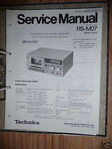 Service Manual für Technics RS M07 Tape Deck,ORIGINAL  