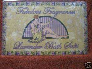 Lavender Bath Salts Vintage Metal Advertising Sign  