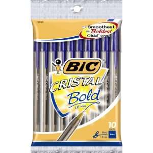  Bic 10 Count Blue Cristal Bold Pens Sold in packs of 12 
