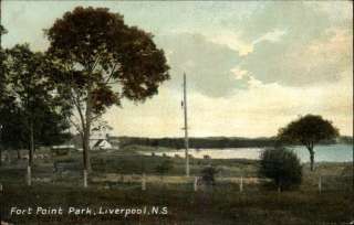 LIVERPOOL NOVA SCOTIA Fort Point Park c1910 Postcard  